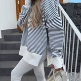 Moletom Oversized Com Capuz E Estampa Listrada
