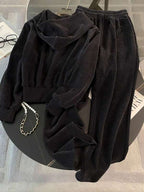 Conjunto Veludo Cotelê Com Jaqueta De Zíper E Calça Jogger