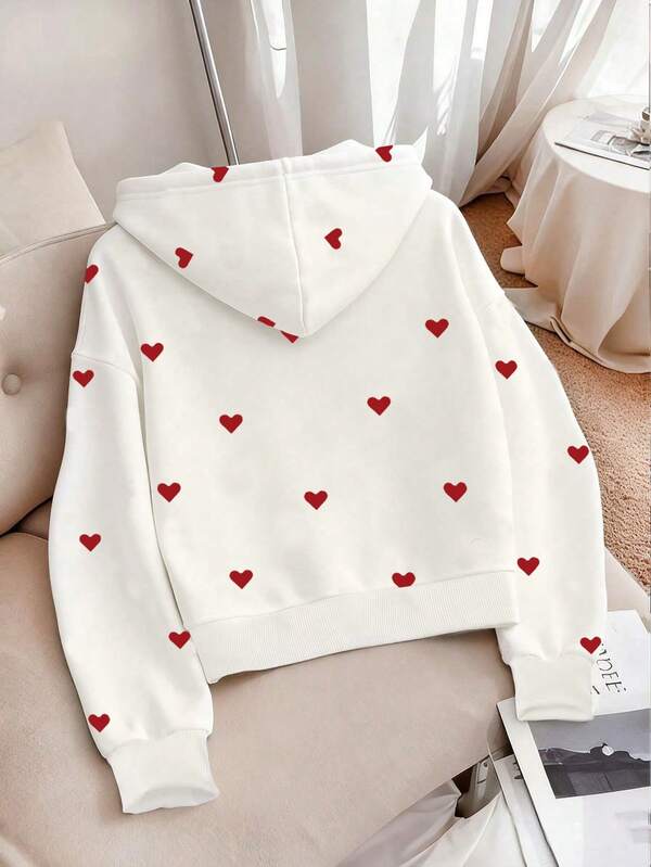 Moletom Com Capuz Estampado Casual