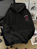 Moletom Com Capuz Estampa Rosas Góticas Dark Floral Casual