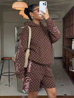 Moletom Com Capuz Animal Print Onça Minimalista Casual