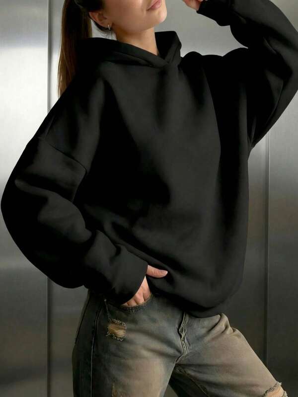 Moletom Oversized Com Capuz Básico