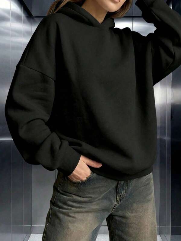 Moletom Oversized Com Capuz Básico