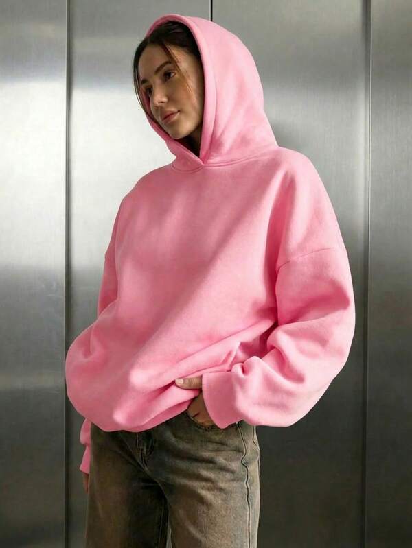 Moletom Oversized Com Capuz Básico