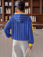 Moletom Com Capuz Estampa Futebol Colômbia Listrado Casual