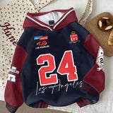 Moletom Com Capuz Estampa College Los Angeles Casual