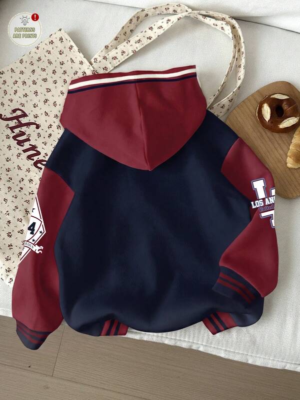 Moletom Com Capuz Estampa College Los Angeles Casual