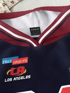 Moletom Com Capuz Estampa College Los Angeles Casual