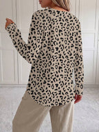 Moletom Gola Redonda Com Estampa Animal Print