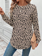 Moletom Gola Redonda Com Estampa Animal Print