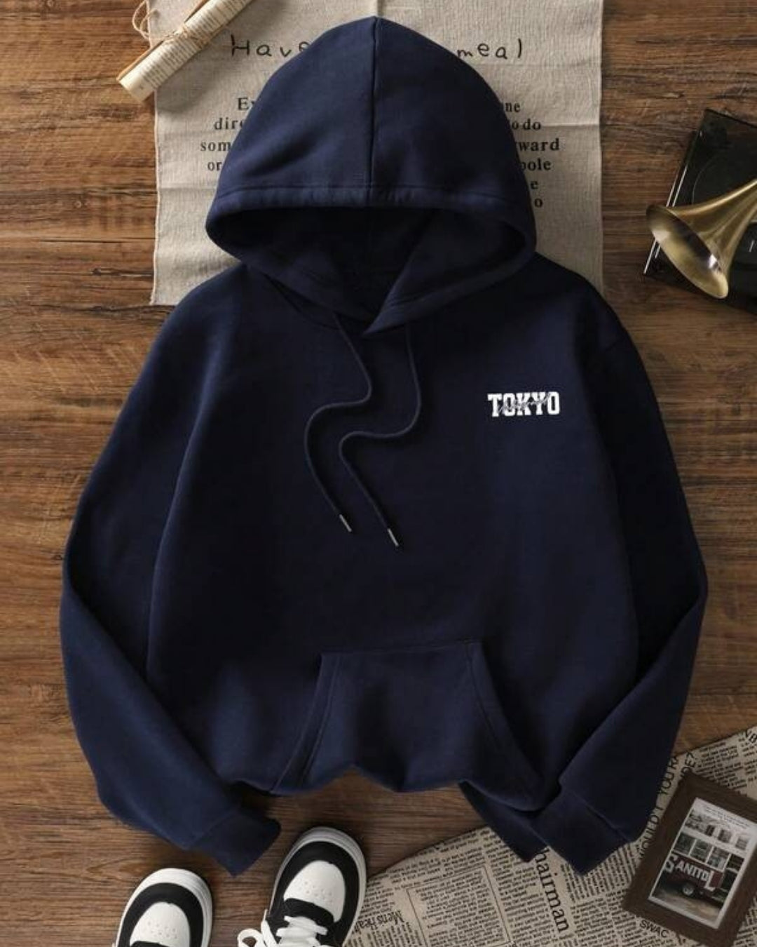 Moletom Com Capuz Estampa Automotiva Nas Costas Streetwear