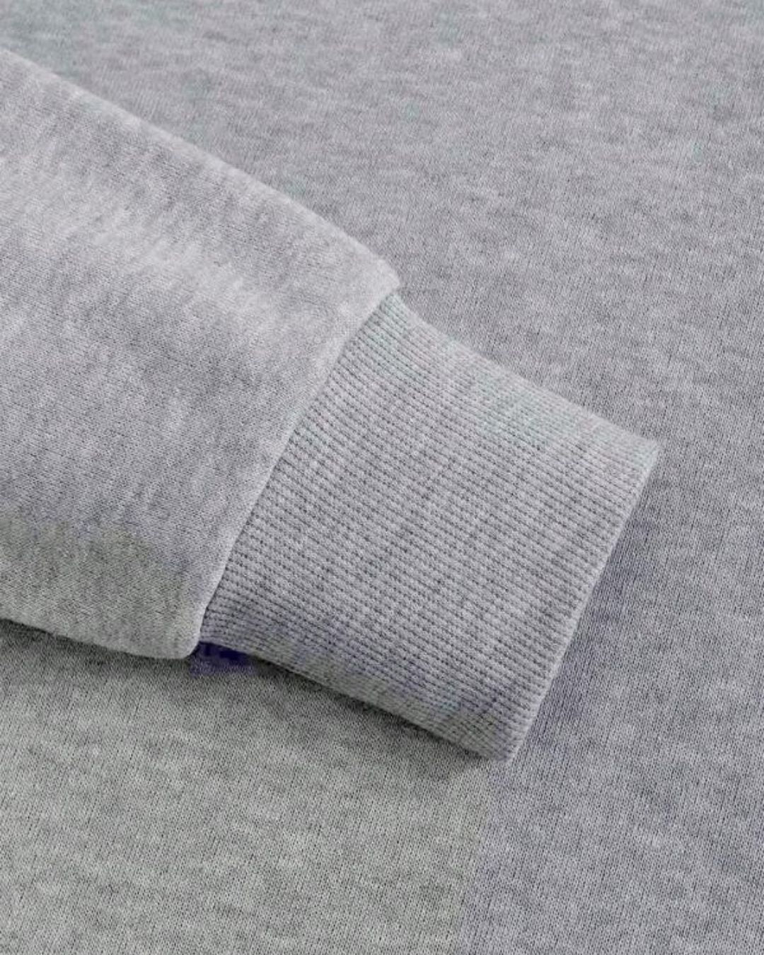 Moletom Gola Careca Com Bordado De Coração Minimalista Casual